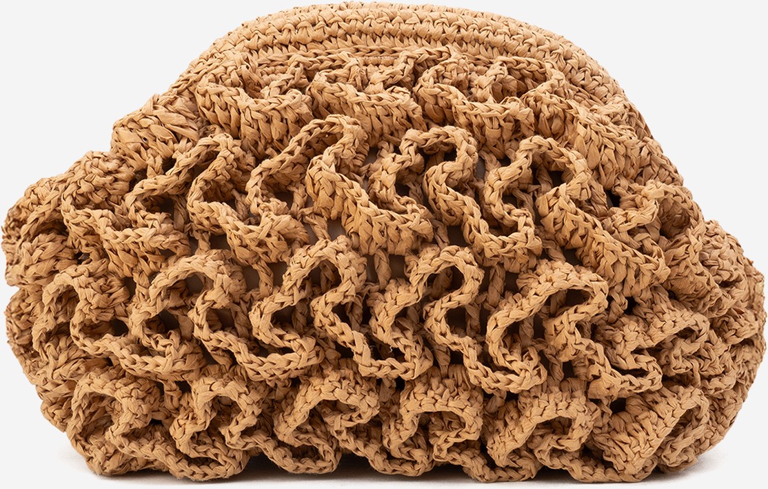 Dericlub Kadın Hasır Handmade Bulut Örgü Çapraz Askılı Çanta Zy 25006 Beyaz görsel 6