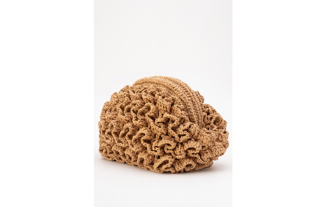 Dericlub Kadın Hasır Handmade Bulut Örgü Çapraz Askılı Çanta Zy 25006 Beyaz görsel 7