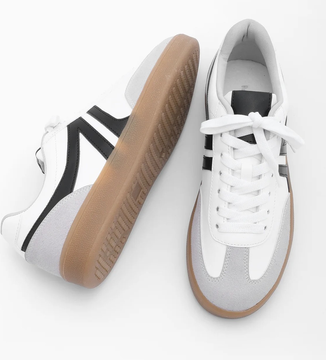 Marjin Kadın Sneaker Bağcıklı Düz Taban Spor Ayakkabı Tiyone Beyaz görsel 7