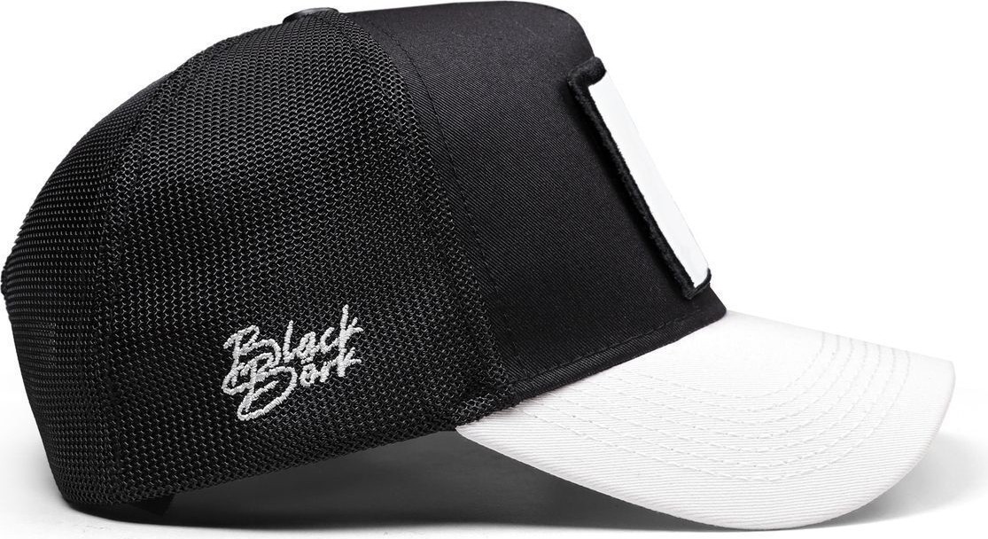 BlackBörk Kartal Logolu Beyaz-Siyah Trucker Şapka görsel 2