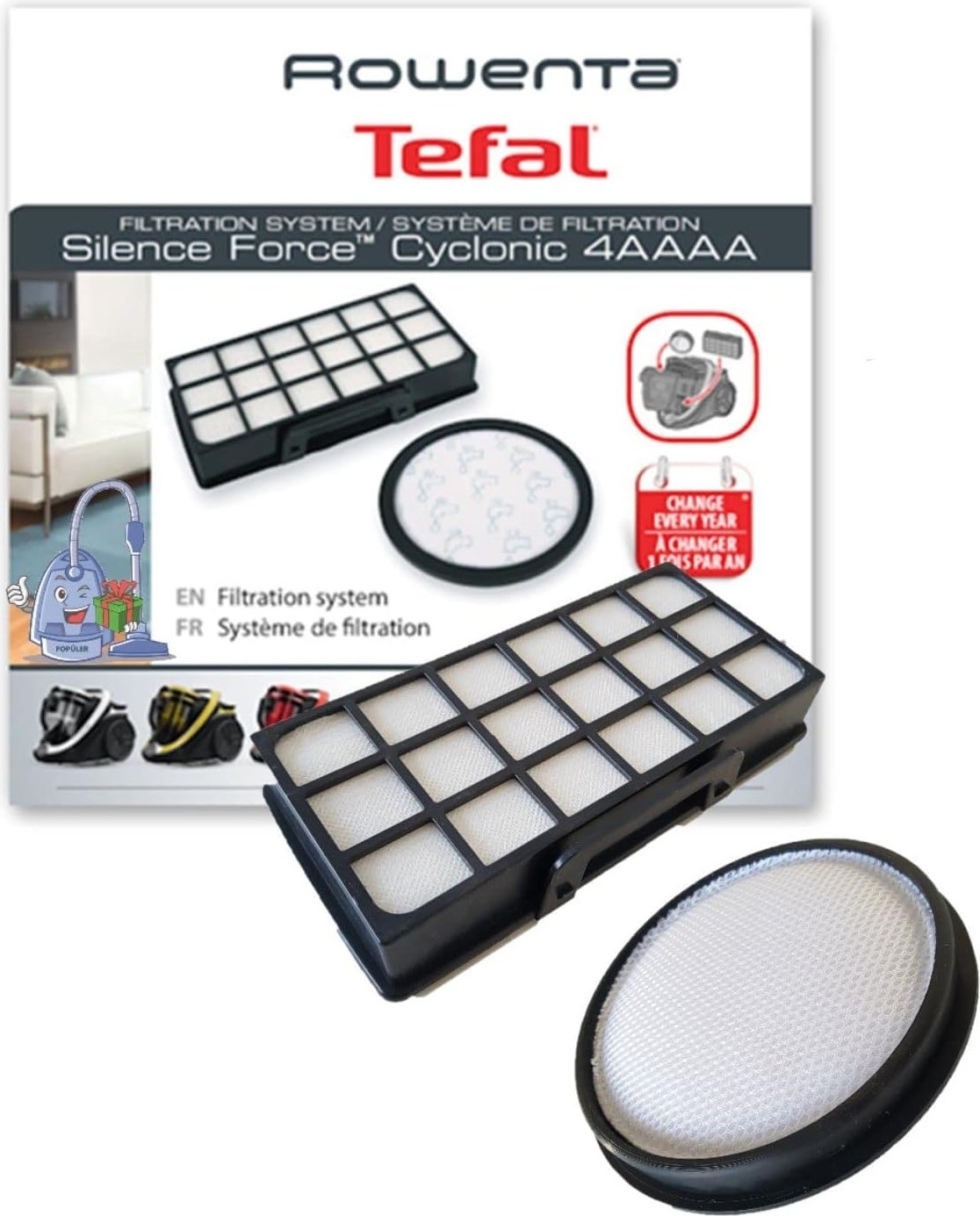 Prime Popüler Filtre Seti Ro 7690EA / Ro 7691 / Ro 7695EA Süpürge ile Uyumlu görsel 2