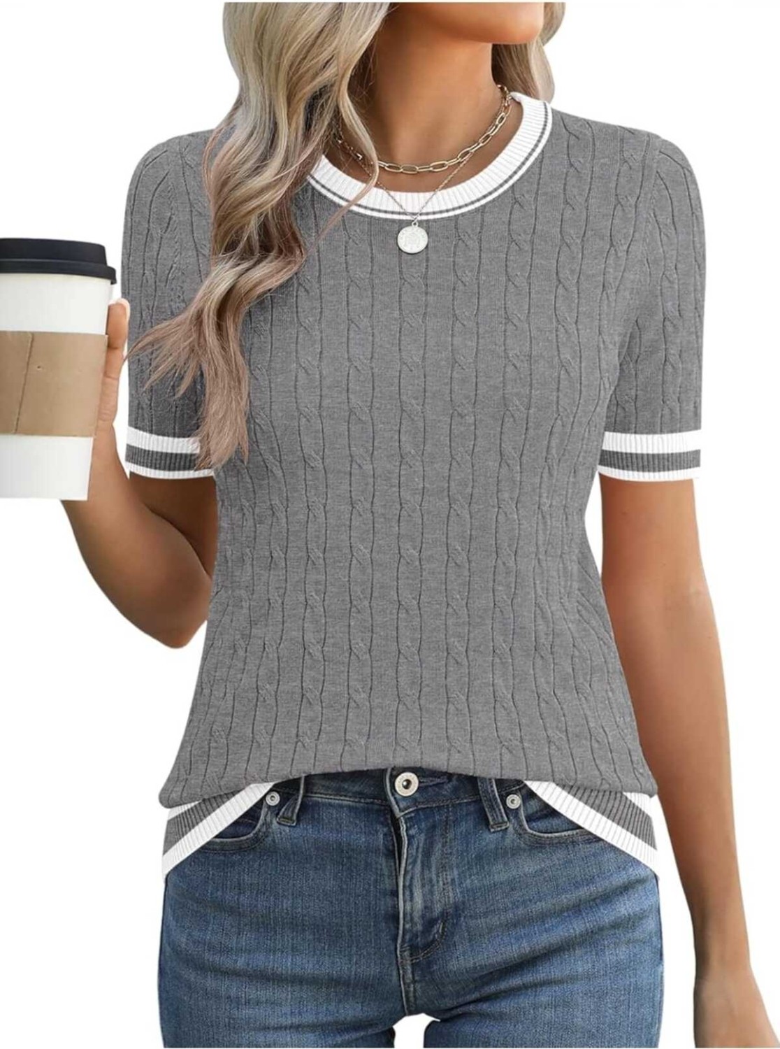 Youknitwear You Kathy %100 Pamuk Kadın Triko Kazak görsel 3