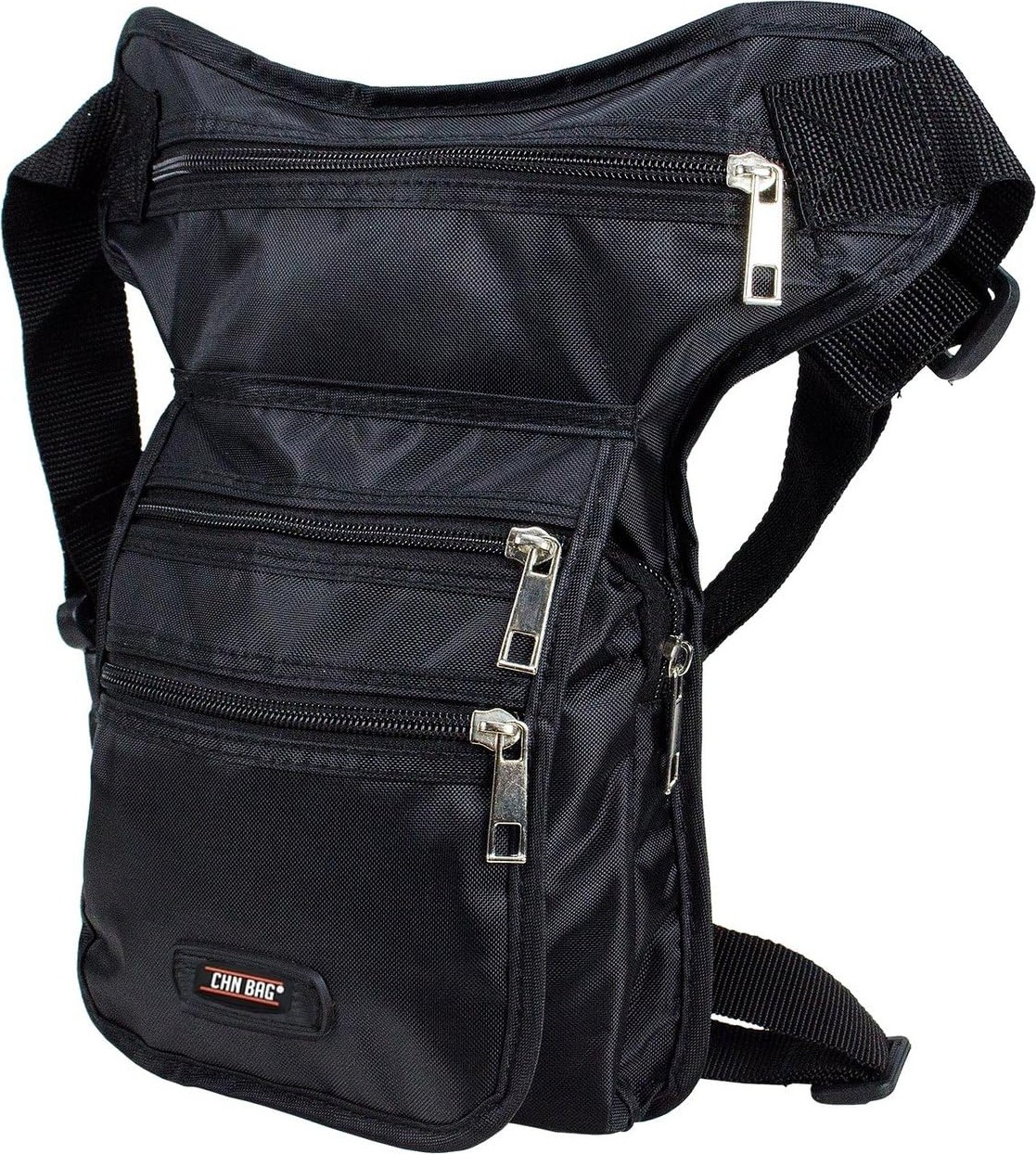 Die Grup Coverzone Çok Gözlü Seyehat Spor Kullanımına Uygun Bel Bacak Omuz Göğüs Cepli Çok Bölmeli Motosiklet Bisiklet Yürüyüş ve Kamp Kullanımına Uygun Outdoor Çok Amaçlı Unisex Kadın ve Erkek Çanta Siyah
