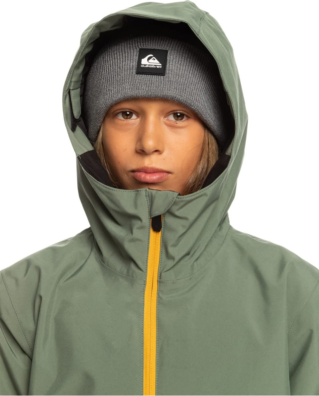 Aesco Quiksilver Steeze Youth Unisex Çocuk Yeşil Snowboard Ceketi görsel 5