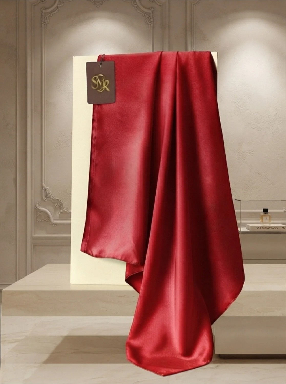 Samara Scarf Kristal Eşarp Parlak Saten Dokulu Tesettür Abiye Eşarp 95X95 cm