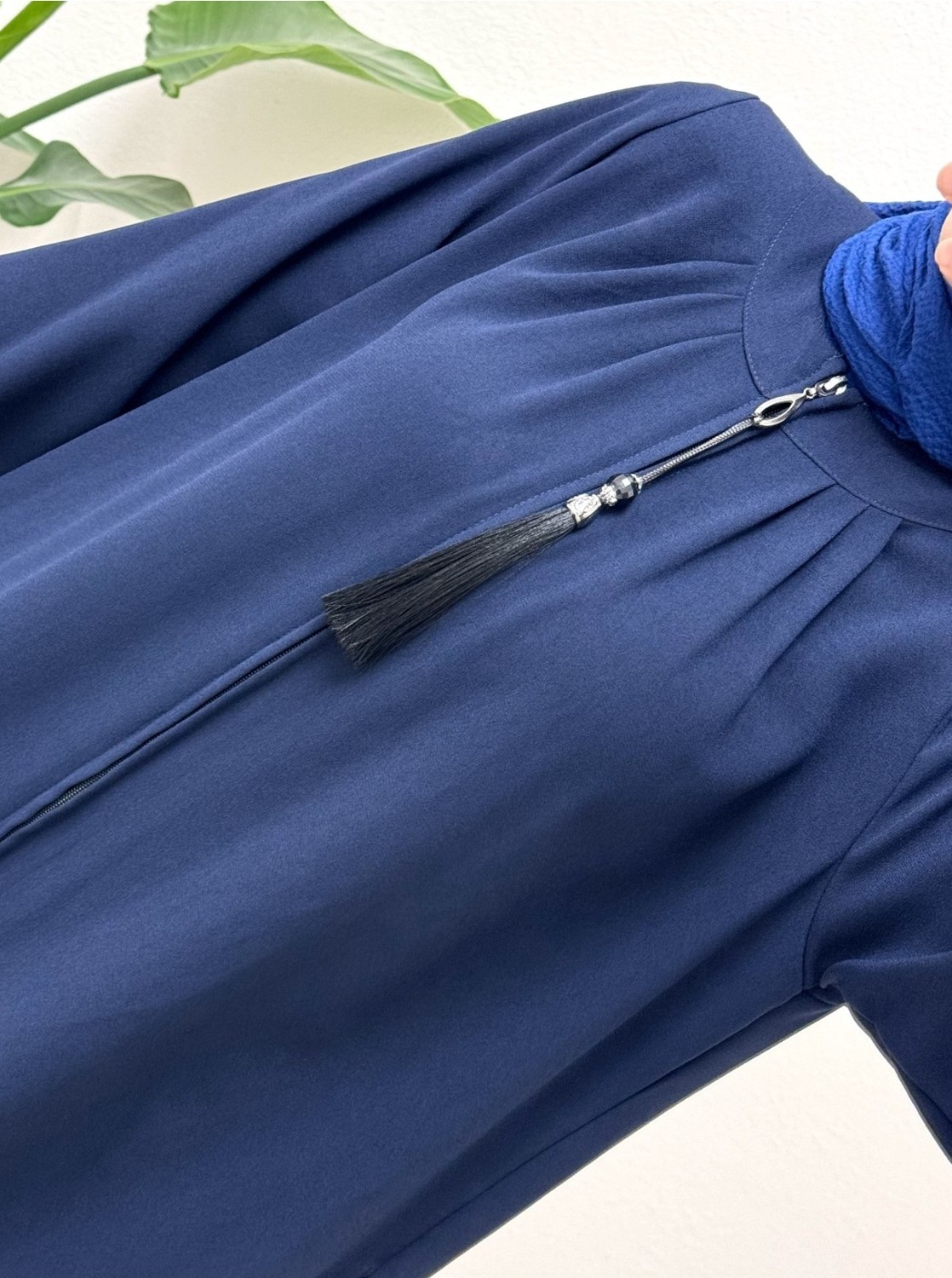Moda Morfo Fermuarı Püskül Detaylı Vatkalı Kap -Laci görsel 7