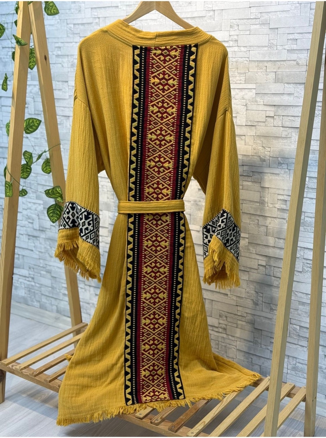 Befera Design Sultan Müslin Kimono %100 Pamuklu Bornoz Kaftan Sabahlık