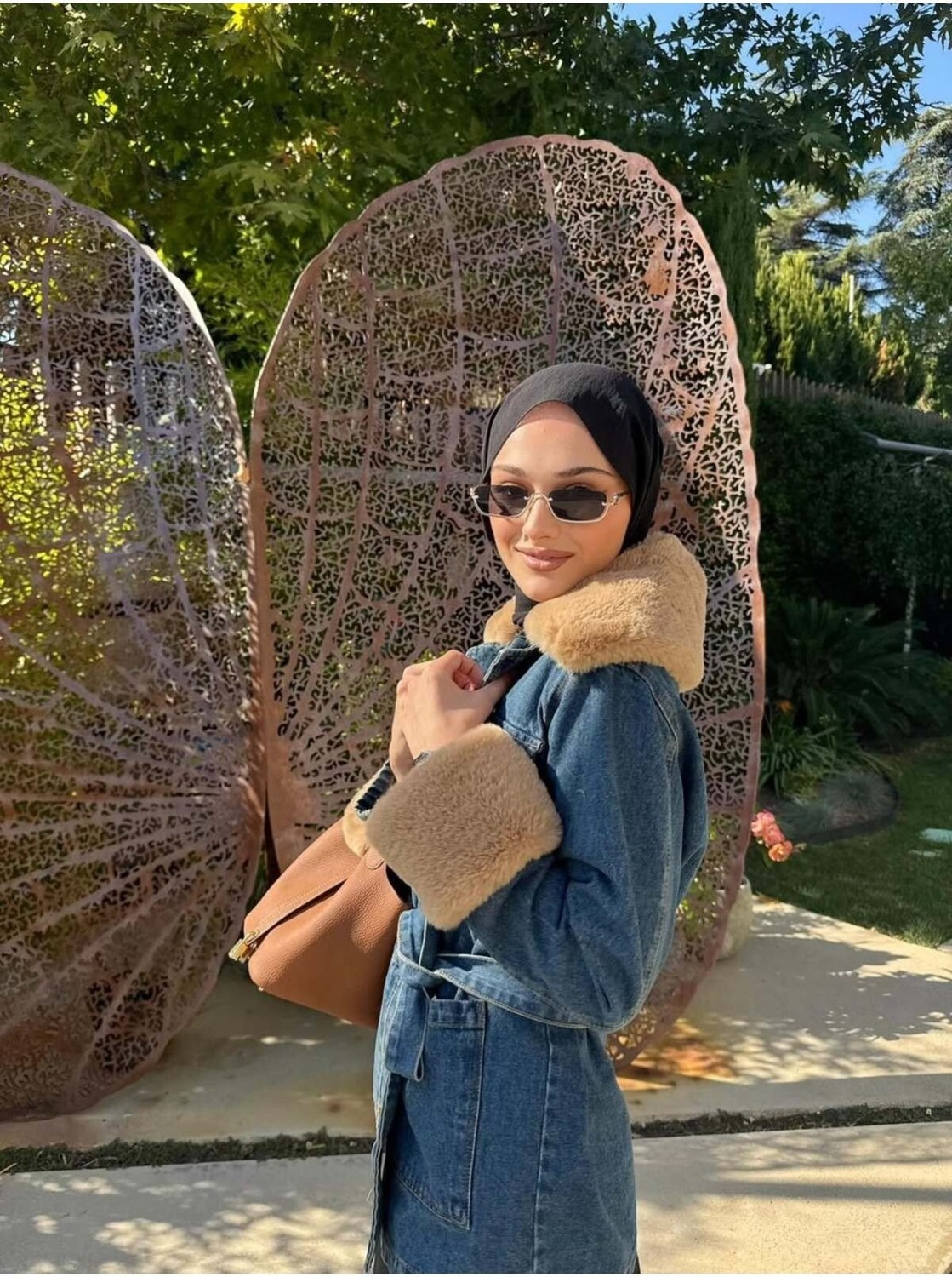 Miraydin Butik Kadın Yaka Kürk Detay Kot Ceket Koyu Mavi - M81185 görsel 4