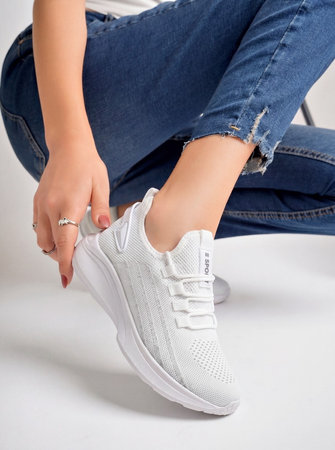 E Sport UNİSEX YÜRÜYÜŞ HAFİF TRİKO SNEAKER AYAKKABI görsel 5