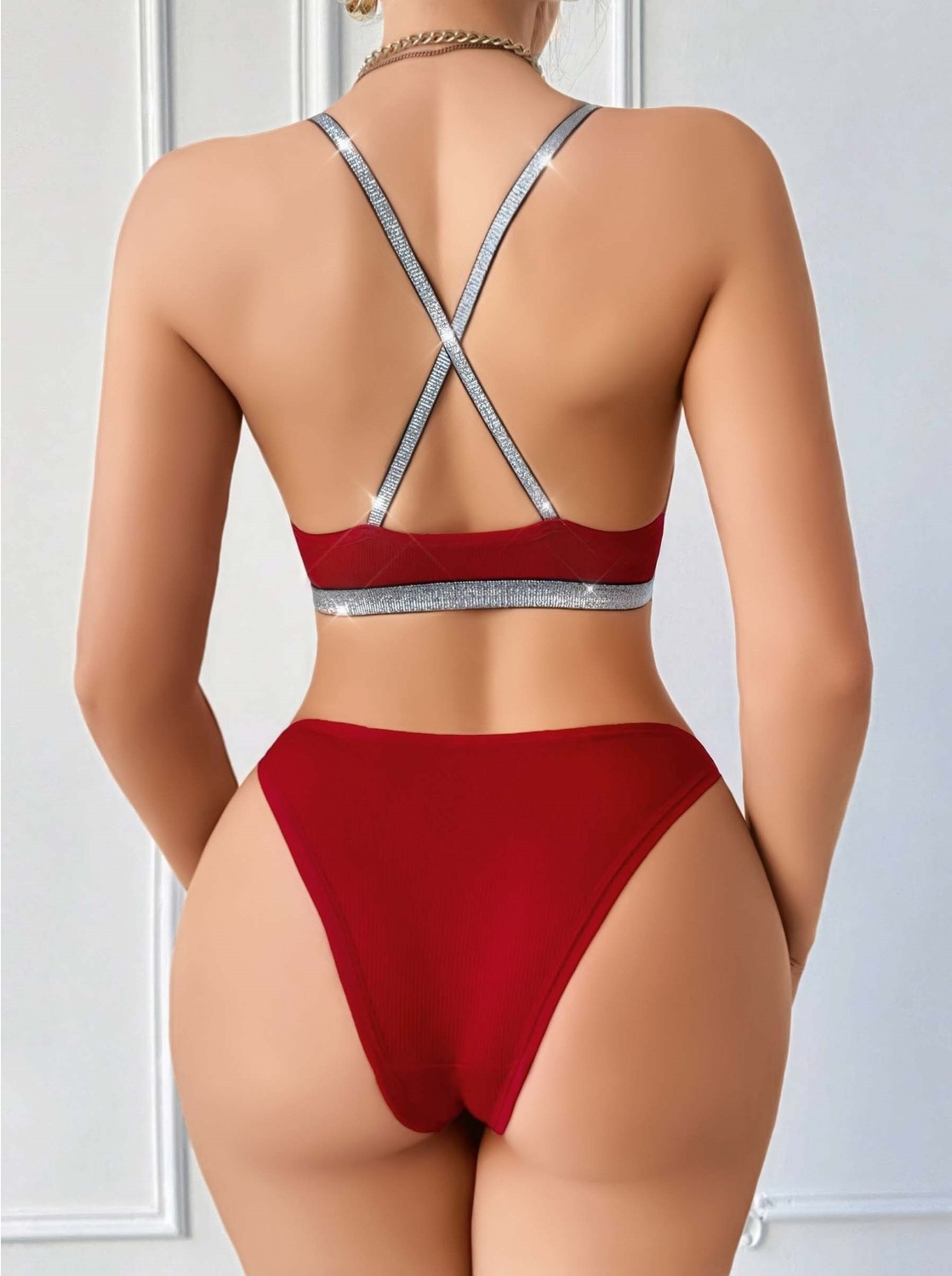 Hace Bazaar Kadın Kırmızı Sweet Sütyen Kilot Takımı 5161 görsel 2