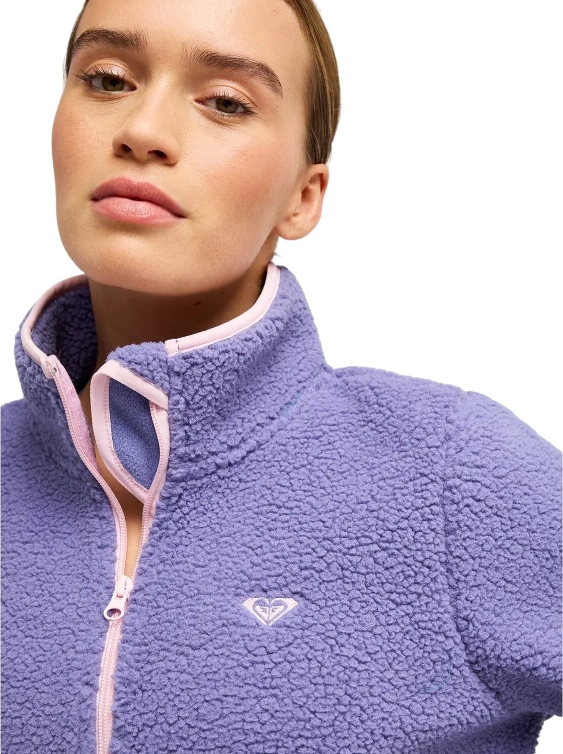 Roxy Waves Of Warmth Zippered Mor Kadın Polar görsel 5