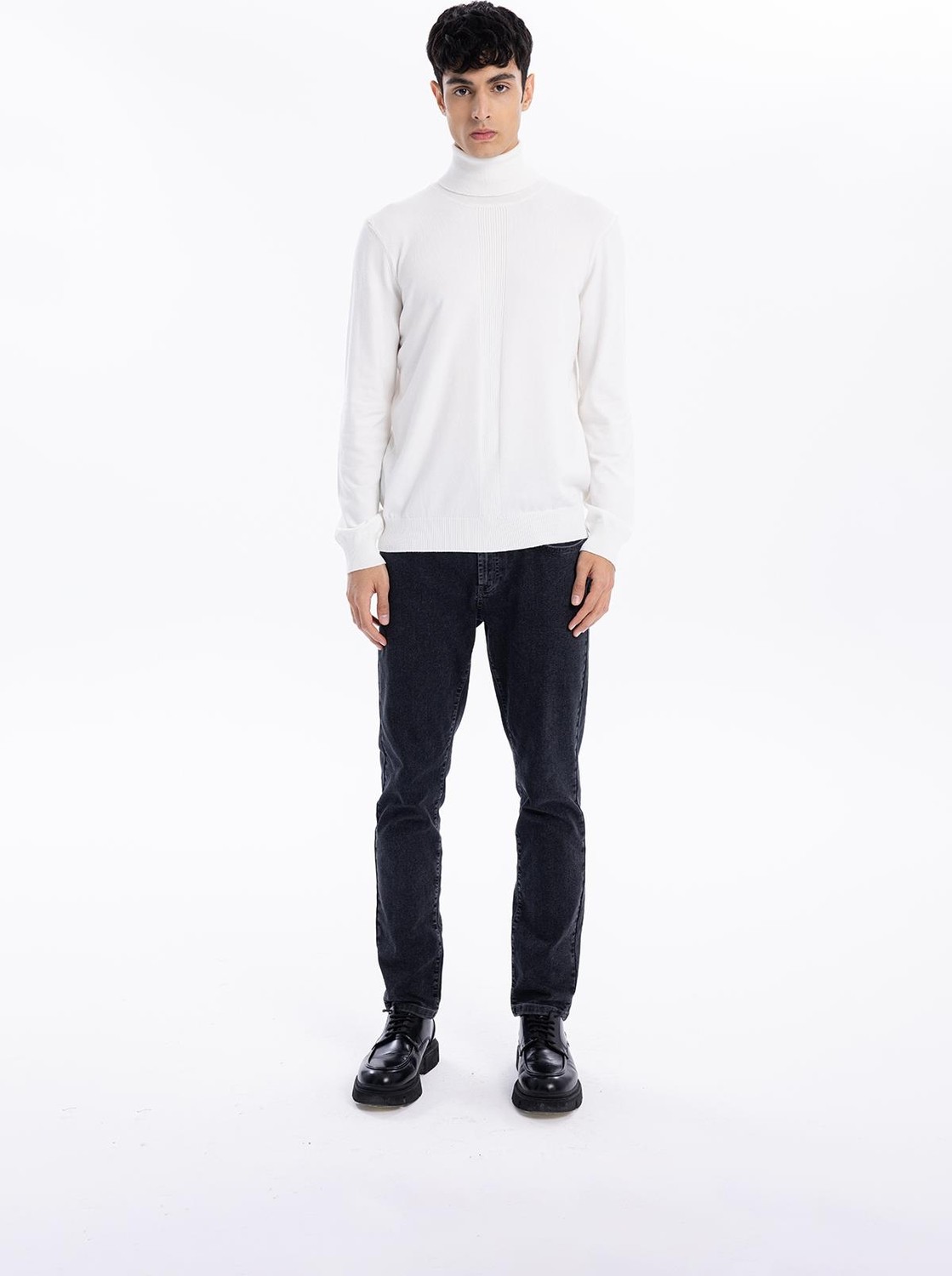 gmg firenze Balıkçı Yaka Slim Fit Basic Erkek Kazak görsel 7