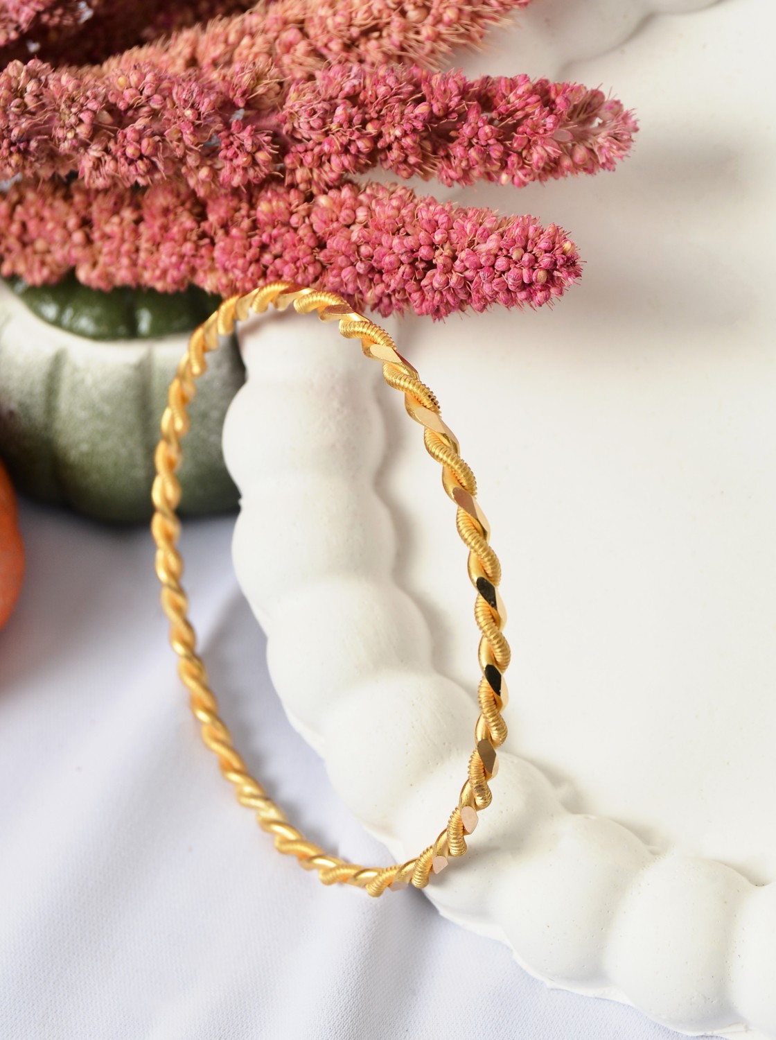 Kado Kuyumculuk 19 gr (Gram) 22 Ayar 2'li Paftalı Burma Bilezik