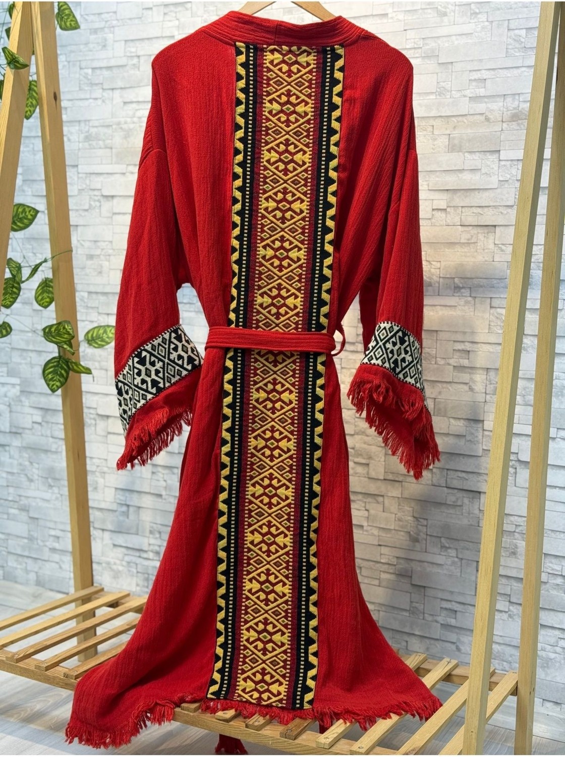 Befera Design Sultan Müslin Kimono %100 Pamuklu Bornoz Kaftan Sabahlık