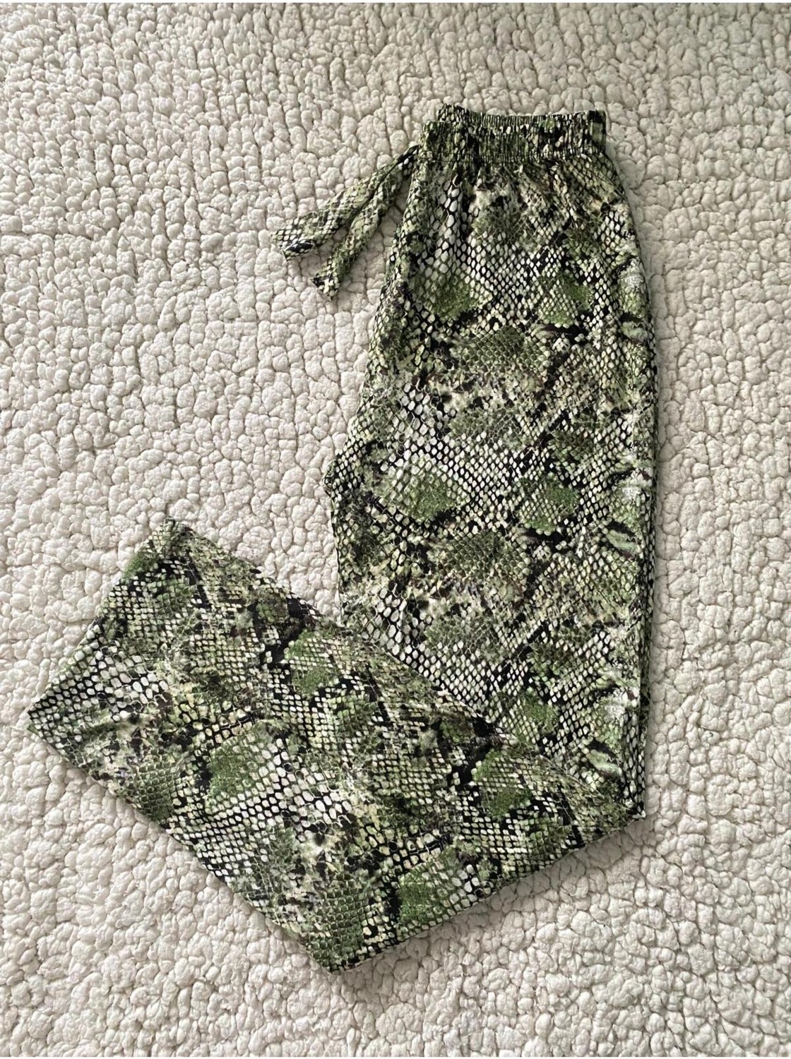 Düven Yılan Derisi & Leopard Desenli Kadın Tek Alt Pijama - 2 Adet Kadın Pijama Altı görsel 5