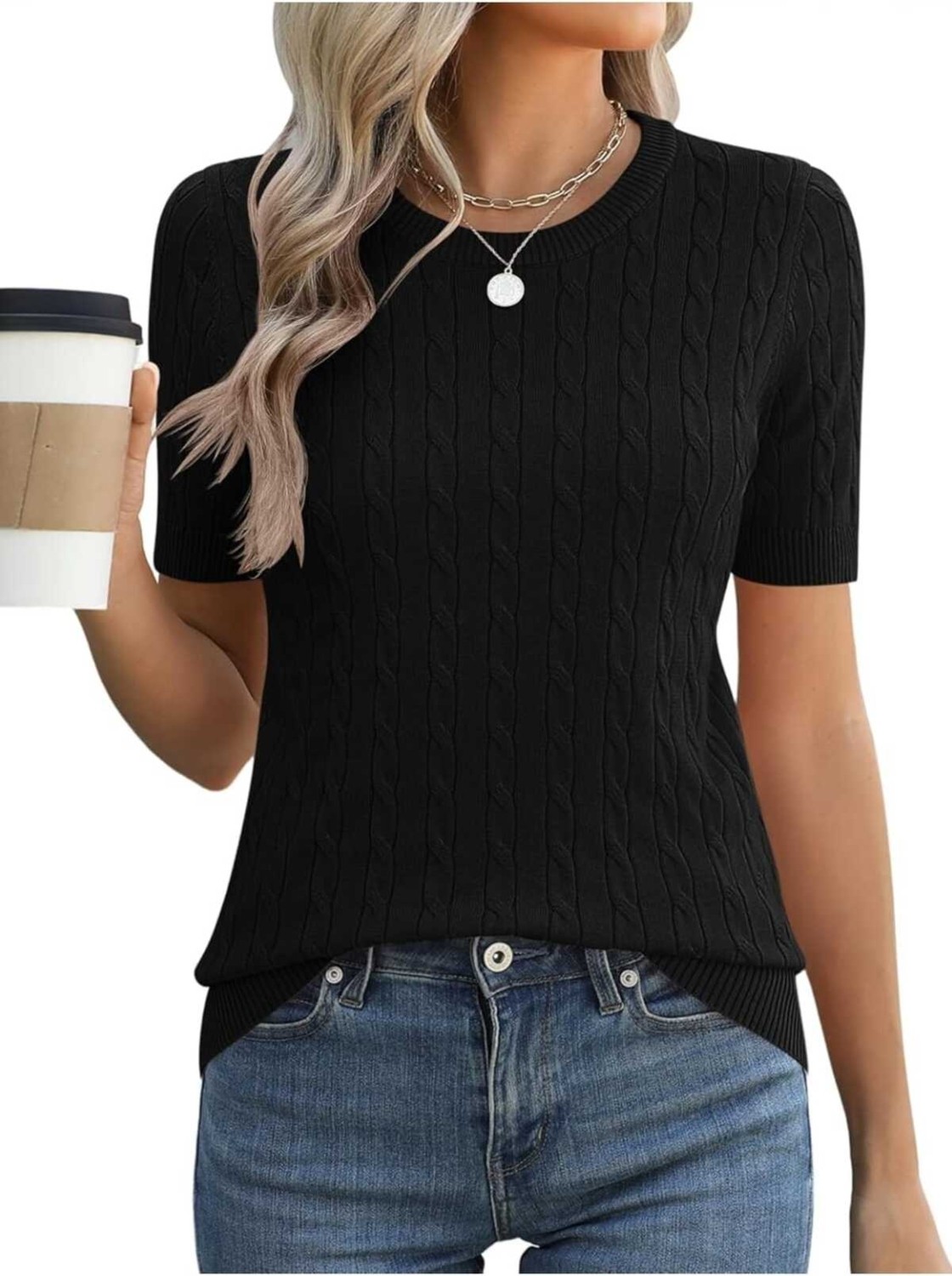 Youknitwear You Kathy %100 Pamuk Kadın Triko Kazak görsel 3