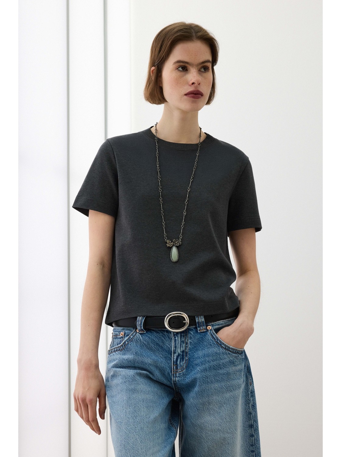 Babokah Giza Pamuk Basic T-Shirt görsel 8