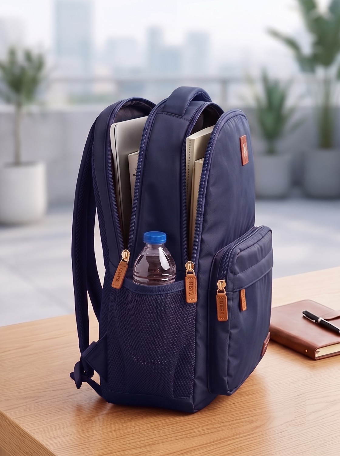 U.S. Polo Assn. Unisex Sırt Çantası Laptop Bölmeli Günlük Okul Seyahat Çok Gözlü 2026-2027 Sezon görsel 3