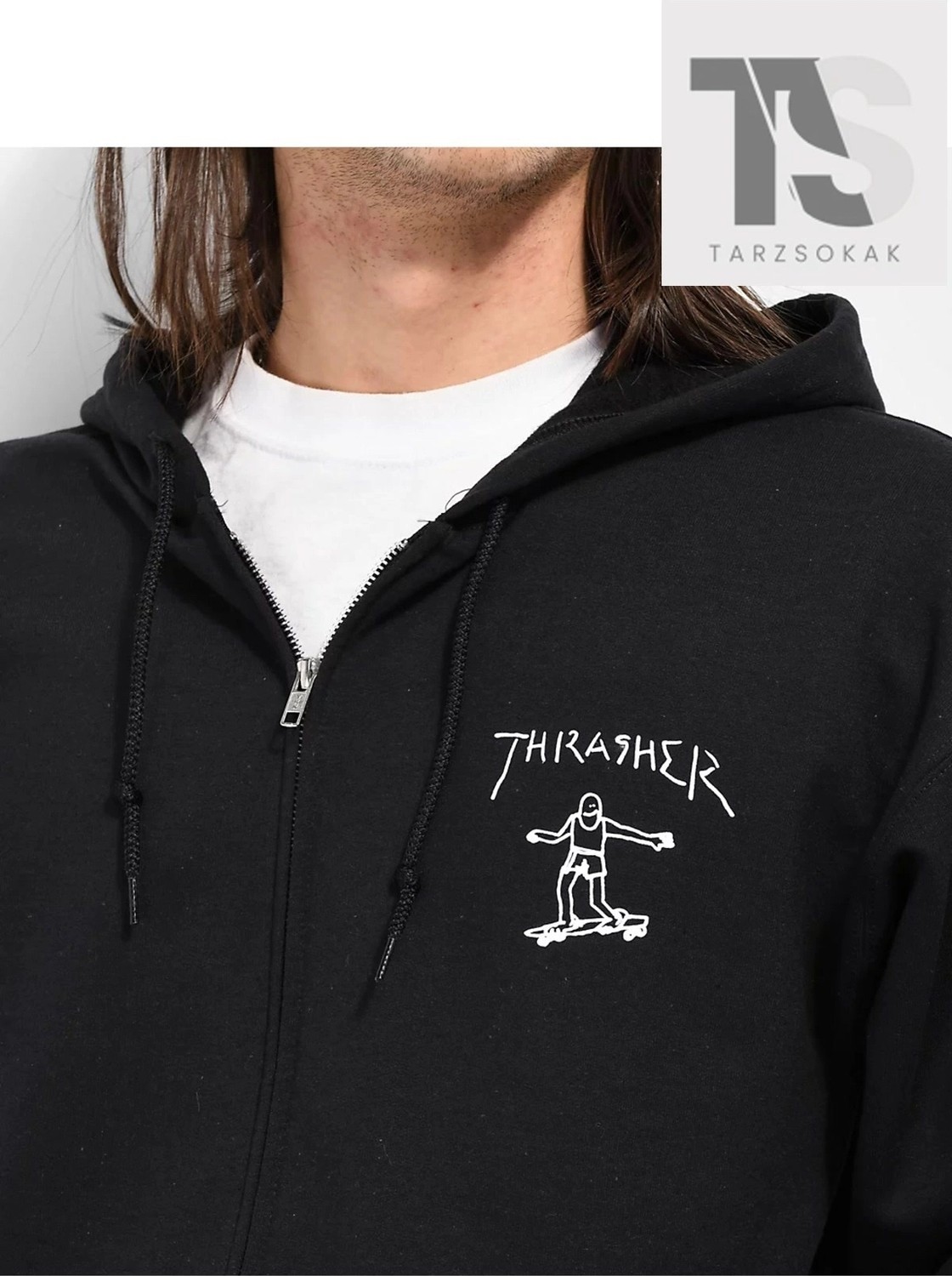 Tarzsokak Trasher Skate Sweatshirt Fermuarlı Hırka görsel 3