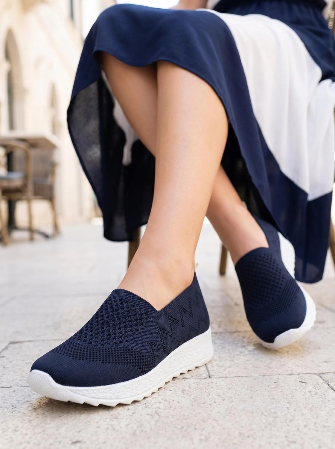 Nesil Shoes Aky 055 Nude Triko Yazlık Kadın Ayakkabı