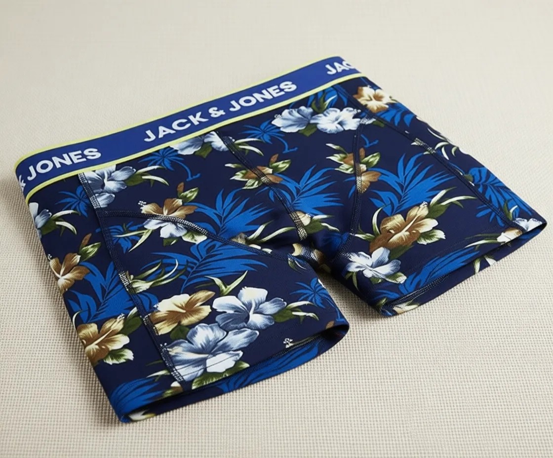 Jack & Jones Jacflower Trunks 3 Pack Noos Erkek Siyah Boxer 12171253-Black görsel 2