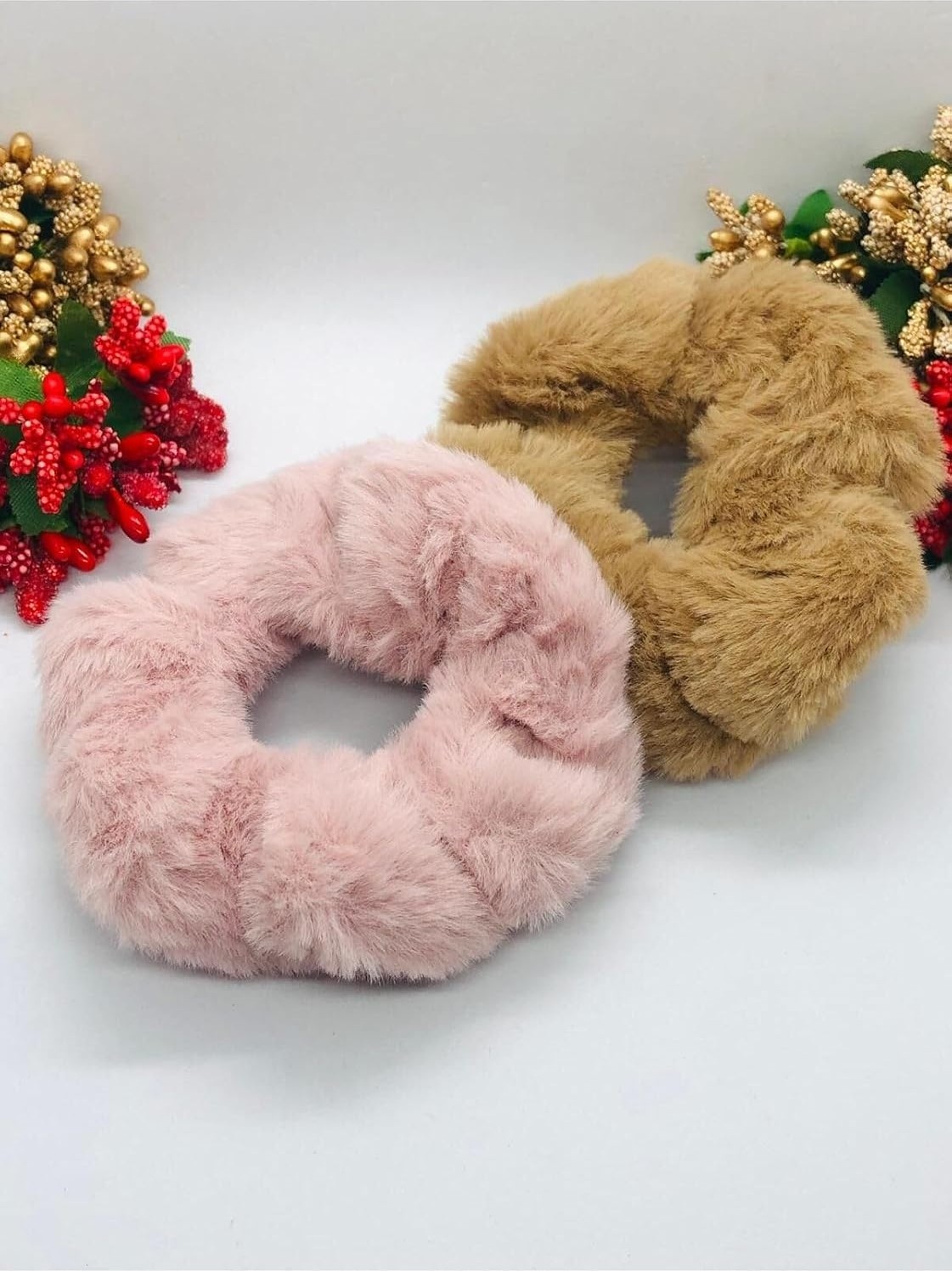 Uravas Store Peluş Lastik Toka Büyük Boy Çok Renkli 2 Tek Ebat