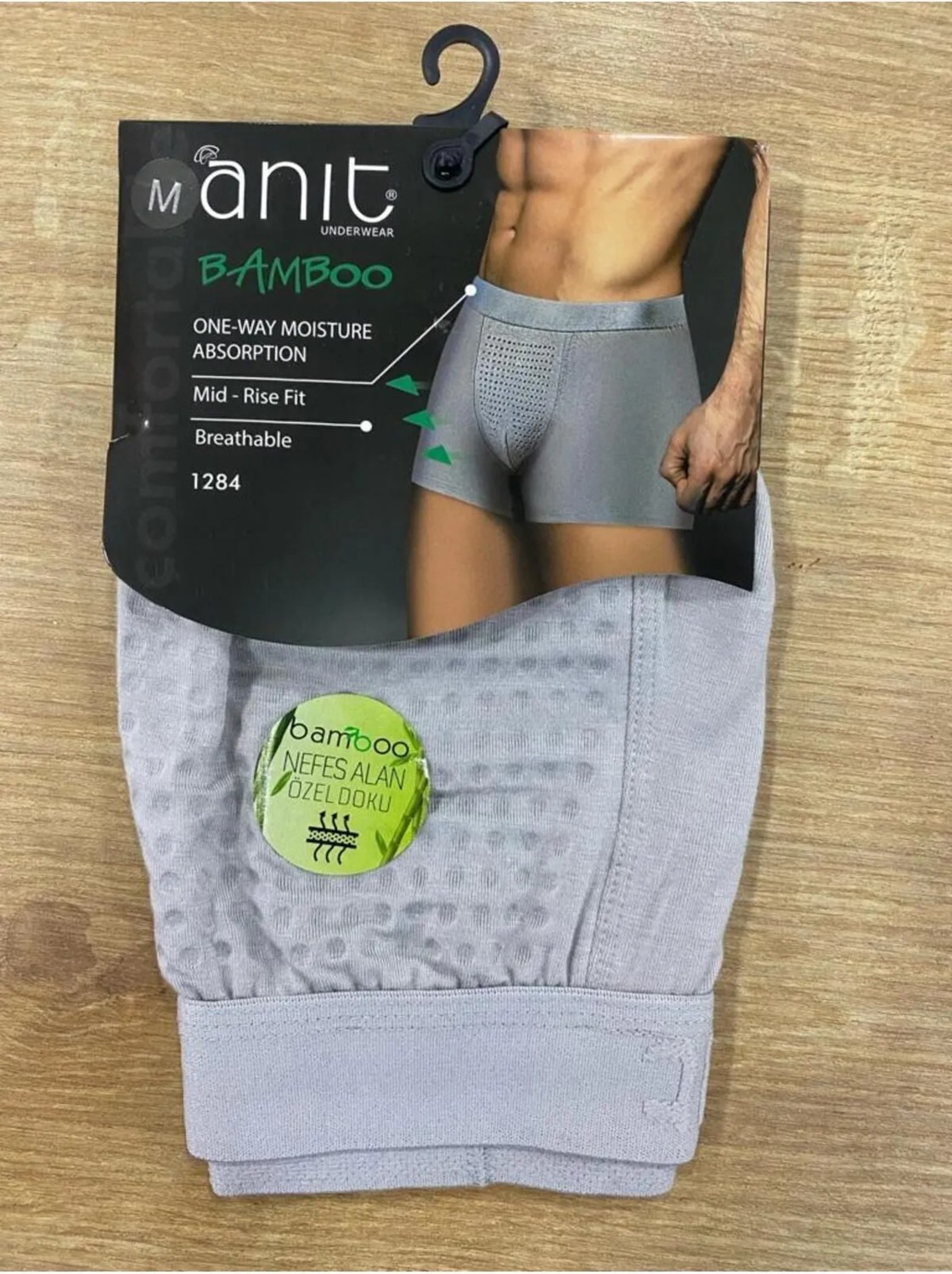 Anıt 3 Adet Düz Renk Likralı Bambu Nefes Alan Erkek Boxer %96 Bambu %4 Likra görsel 7