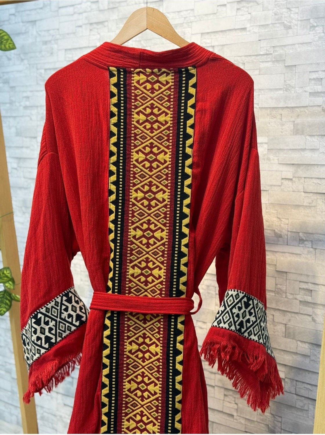 Befera Design Sultan Müslin Kimono %100 Pamuklu Bornoz Kaftan Sabahlık görsel 5