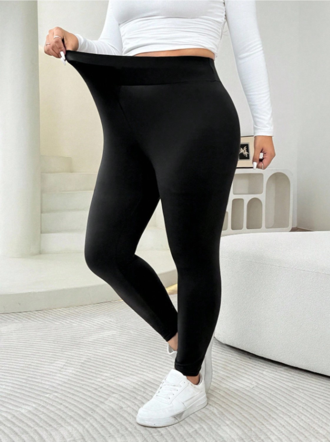 Lesa Wear Büyük Beden Yüksek Bel Toparlayıcı ve Sıkılaştırıcı Tayt, Büyük Beden Spor Tayt görsel 4