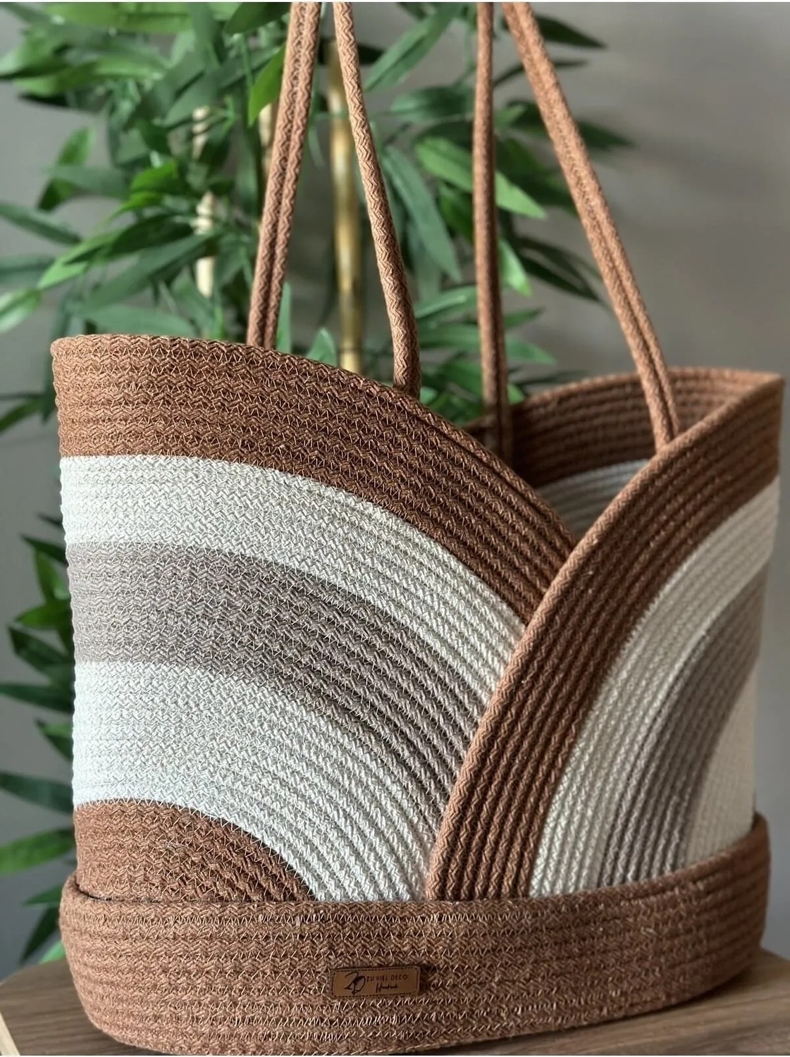 Zuviel Deco El Yapımı 3 Renk Plaj Çantası Kadın Günlük Kullanım İçin Şık ve Ergonomik Tasarım görsel 7