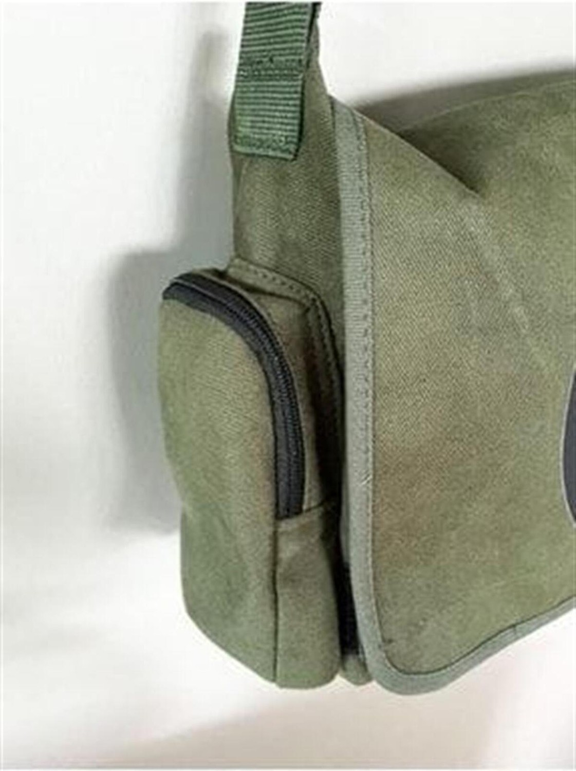 Touz Moda Zolid Wear Totoro Baskılı Unisex Yeşil Postacı Çantası görsel 3