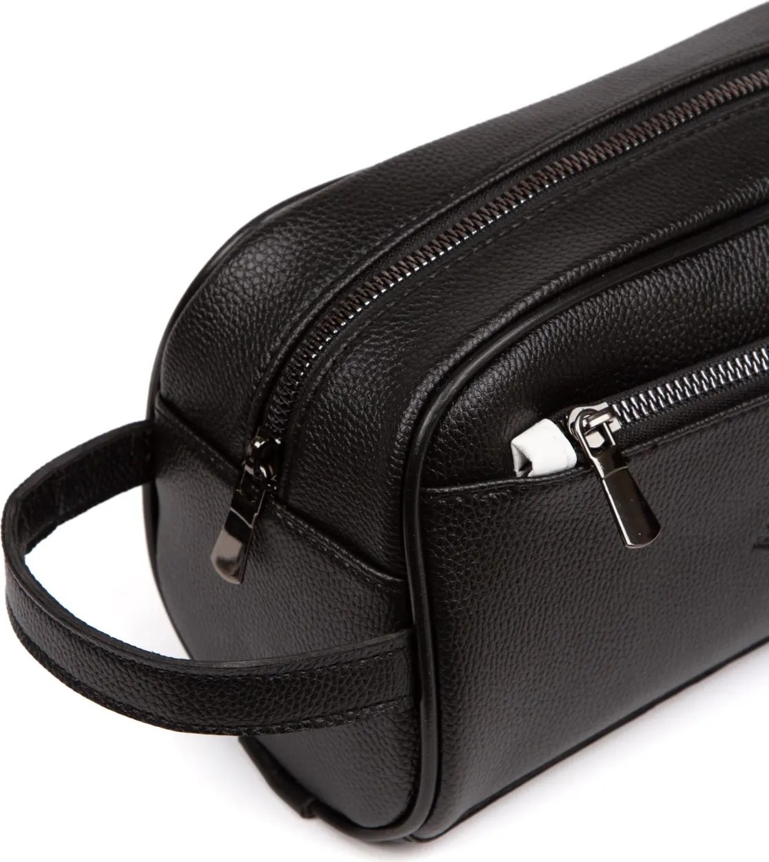 Tuldar Erkek Siyah Deri Portföy Clutch Traş Kozmetik Bakım Ve Günlük El Çantası (14X24CM) tul374 görsel 2