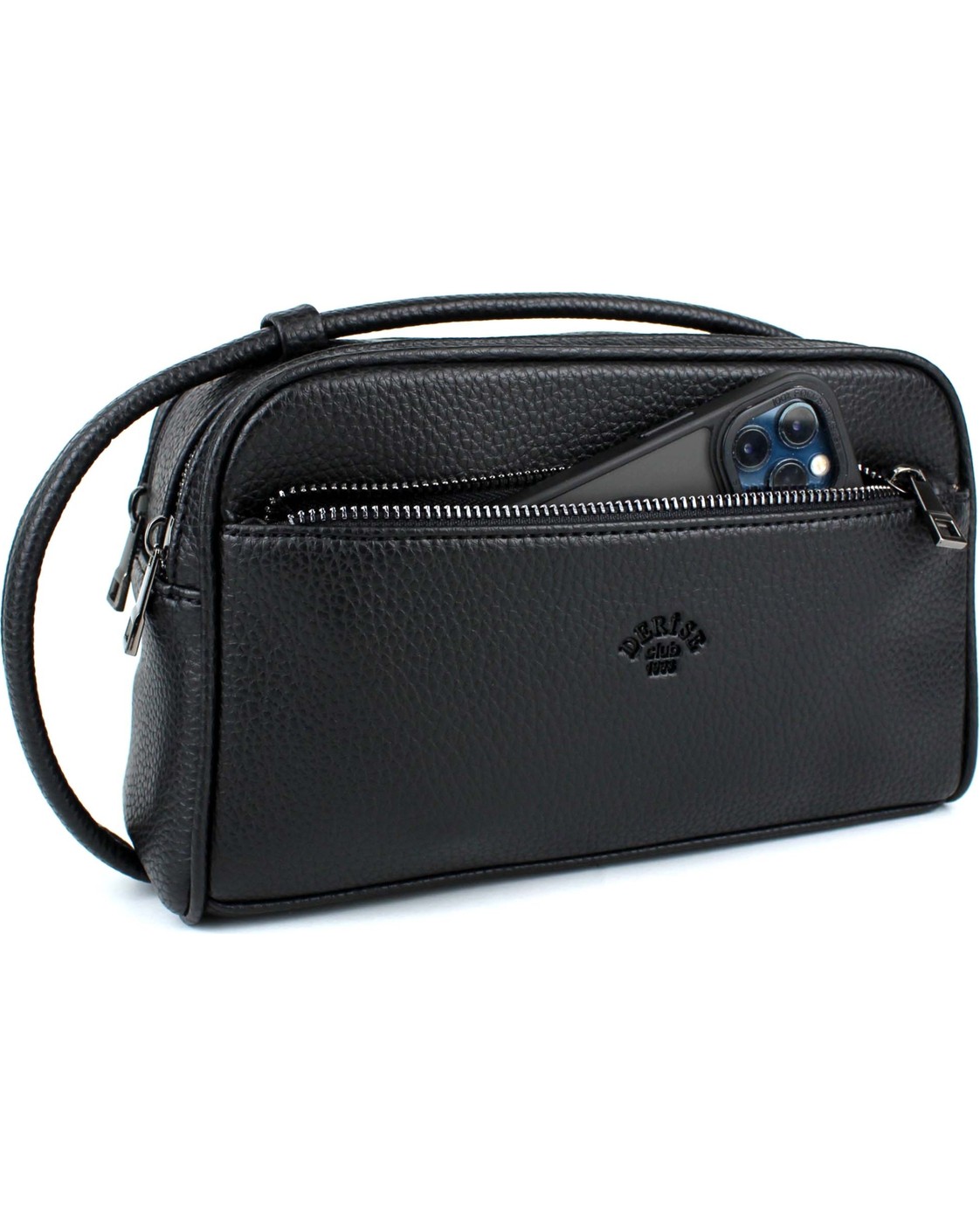 Derise Club Erkek Kahverengi El Çantası Portföy Çanta Iki Bölmeli El Çantası Clutch Çanta görsel 7