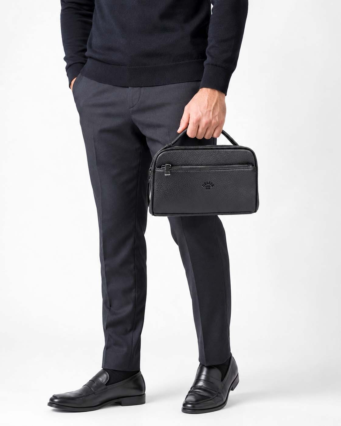 Derise Club Erkek Kahverengi El Çantası Portföy Çanta Iki Bölmeli El Çantası Clutch Çanta