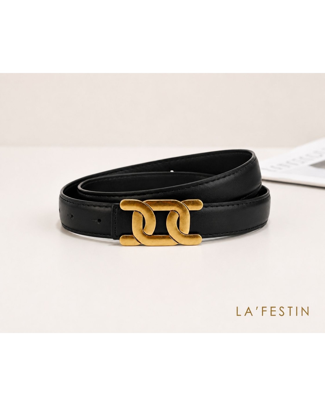 Lafestin Gold Toka Kadın Kemer , Pantolon Kemeri, Gömlek Kemeri,ceket Kemeri görsel 7