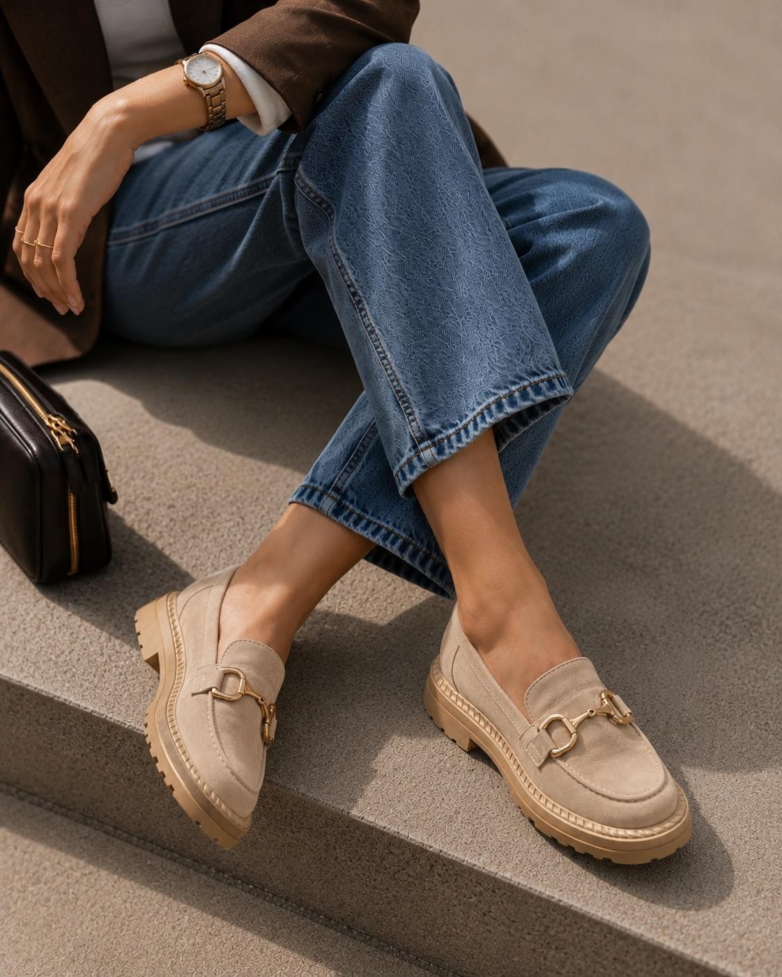 Butik Noble Shoes Hakiki Deri Kadın Loafer Ayakkabı görsel 5