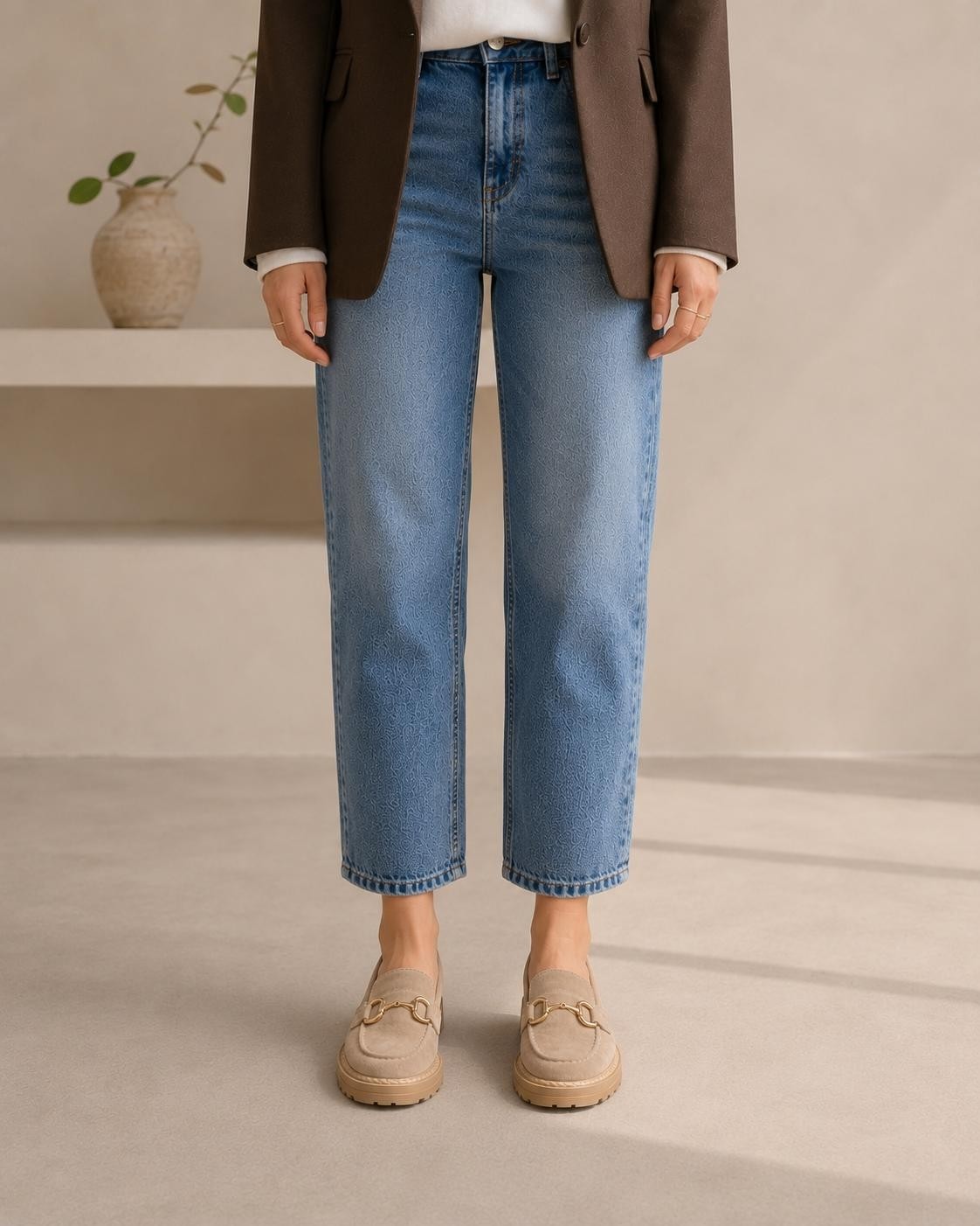 Butik Noble Shoes Hakiki Deri Kadın Loafer Ayakkabı görsel 6