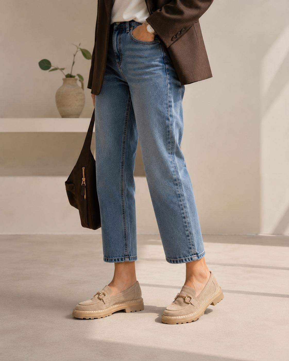 Butik Noble Shoes Hakiki Deri Kadın Loafer Ayakkabı görsel 7