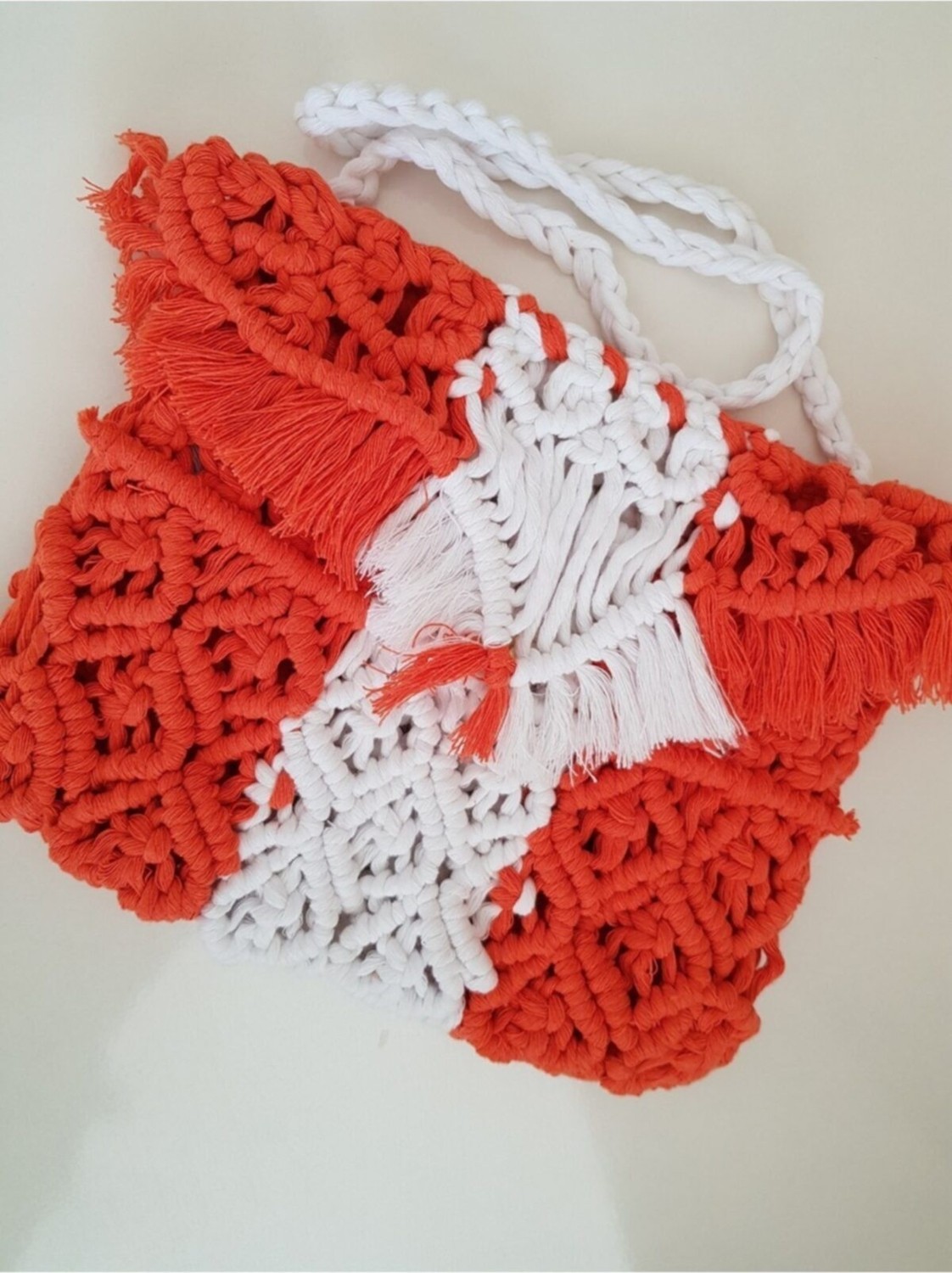 Zuviel Deco Makrome Çanta Turuncu / Standart