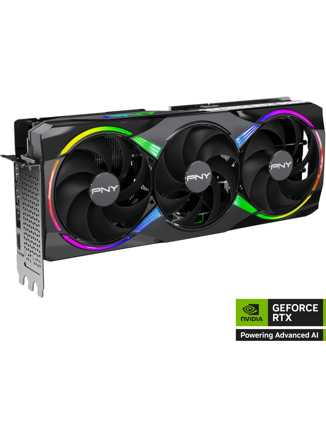 Resim Pny Geforce Rtx 5080 16GB Gddr7 256BIT Pcı-E 5.0 Argb Epıc-X Oc 3 Fanlı Ekran Kartı VCG508016TFXXPB1-O 