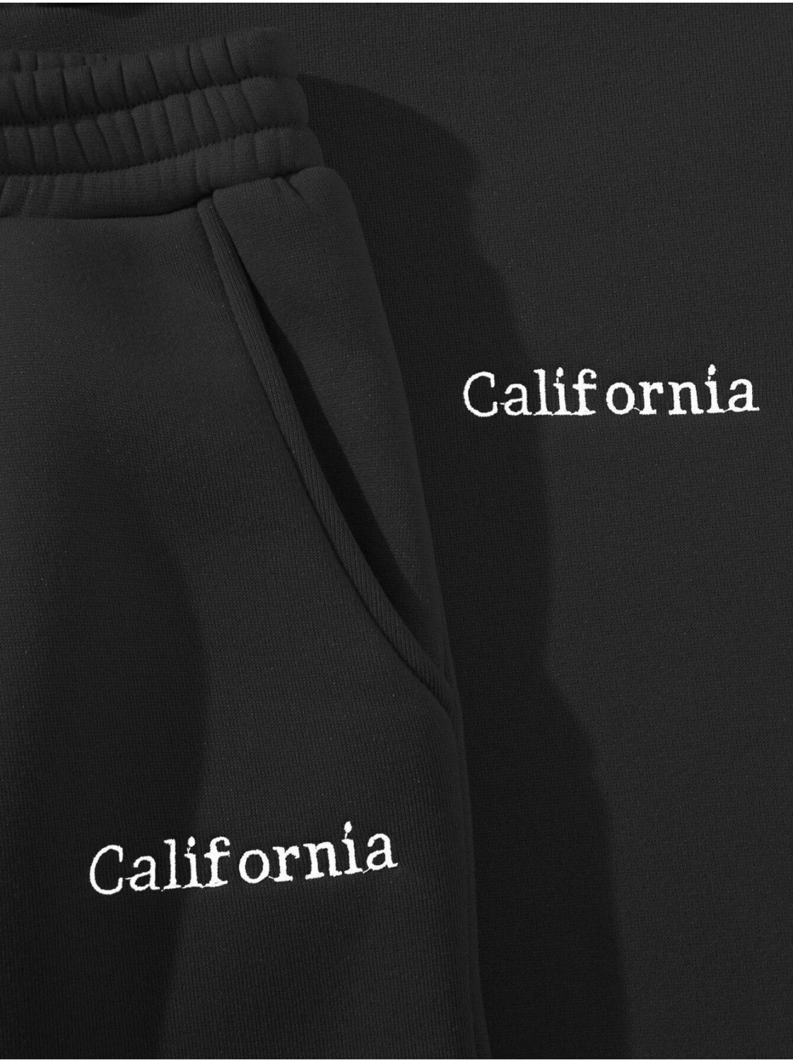 Yoho Sport California Baskılı Üç Iplik Ünisex Oversize Eşofman Takımı görsel 3
