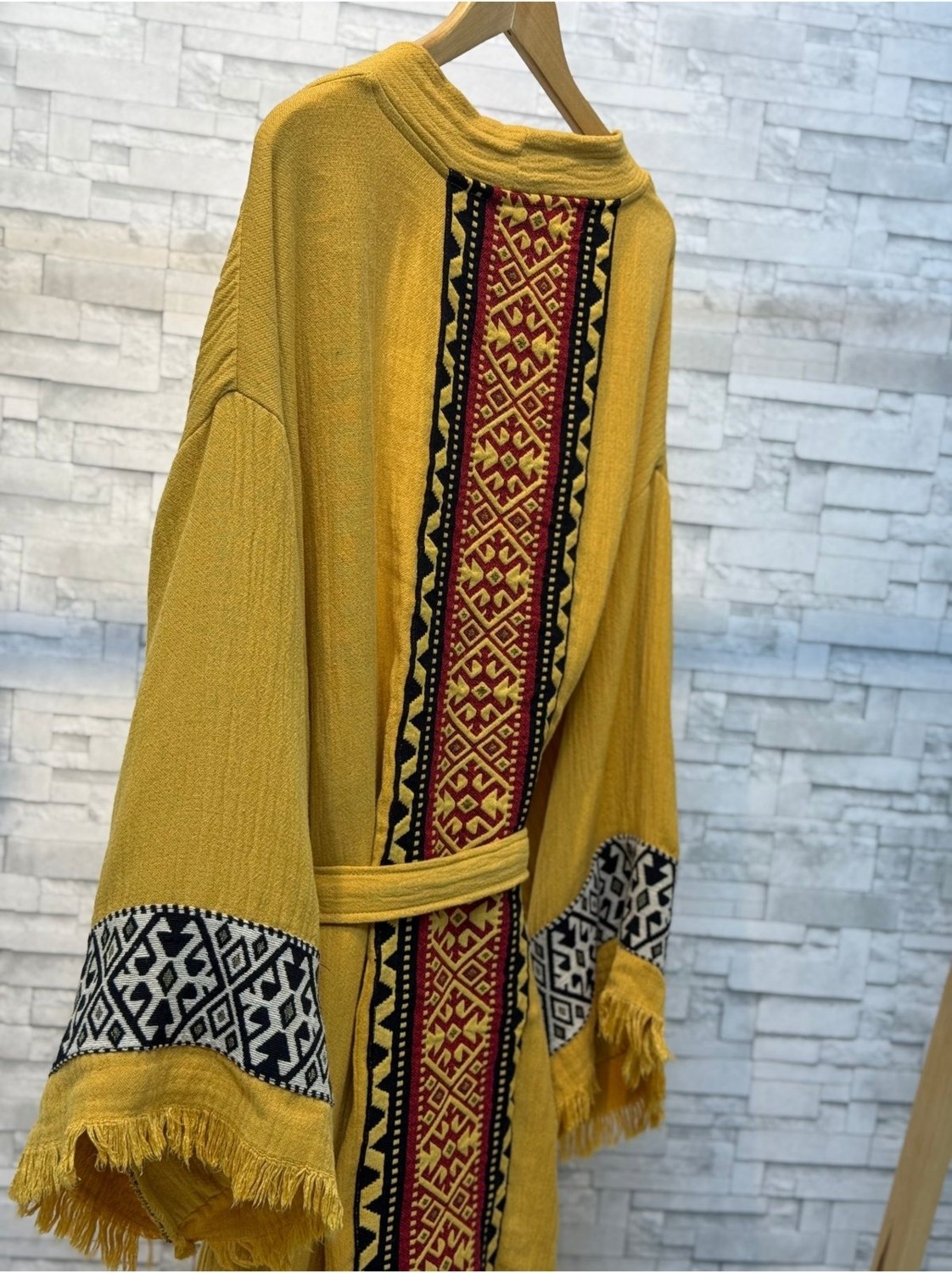 Befera Design Sultan Müslin Kimono %100 Pamuklu Bornoz Kaftan Sabahlık görsel 7