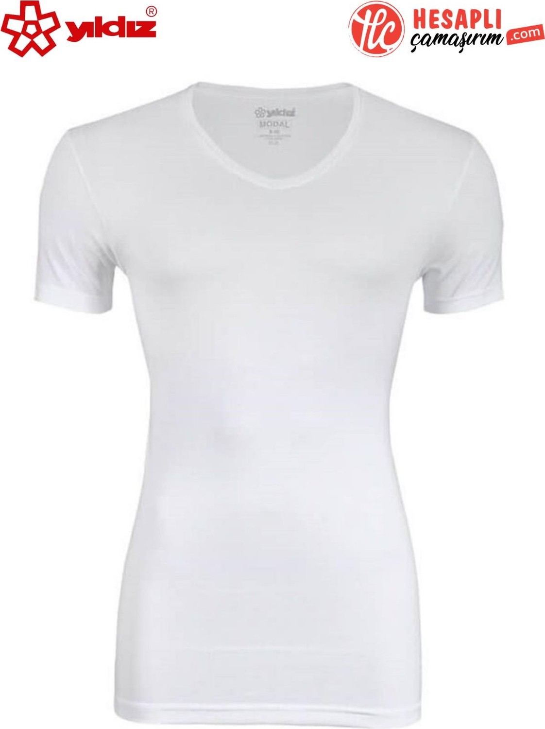 Yıldız 126 Premium Erkek V Yaka Süper İnce Pamuklu Rahat Kalıp Kısa Kol Fanila/Atlet/Tshirt görsel 6