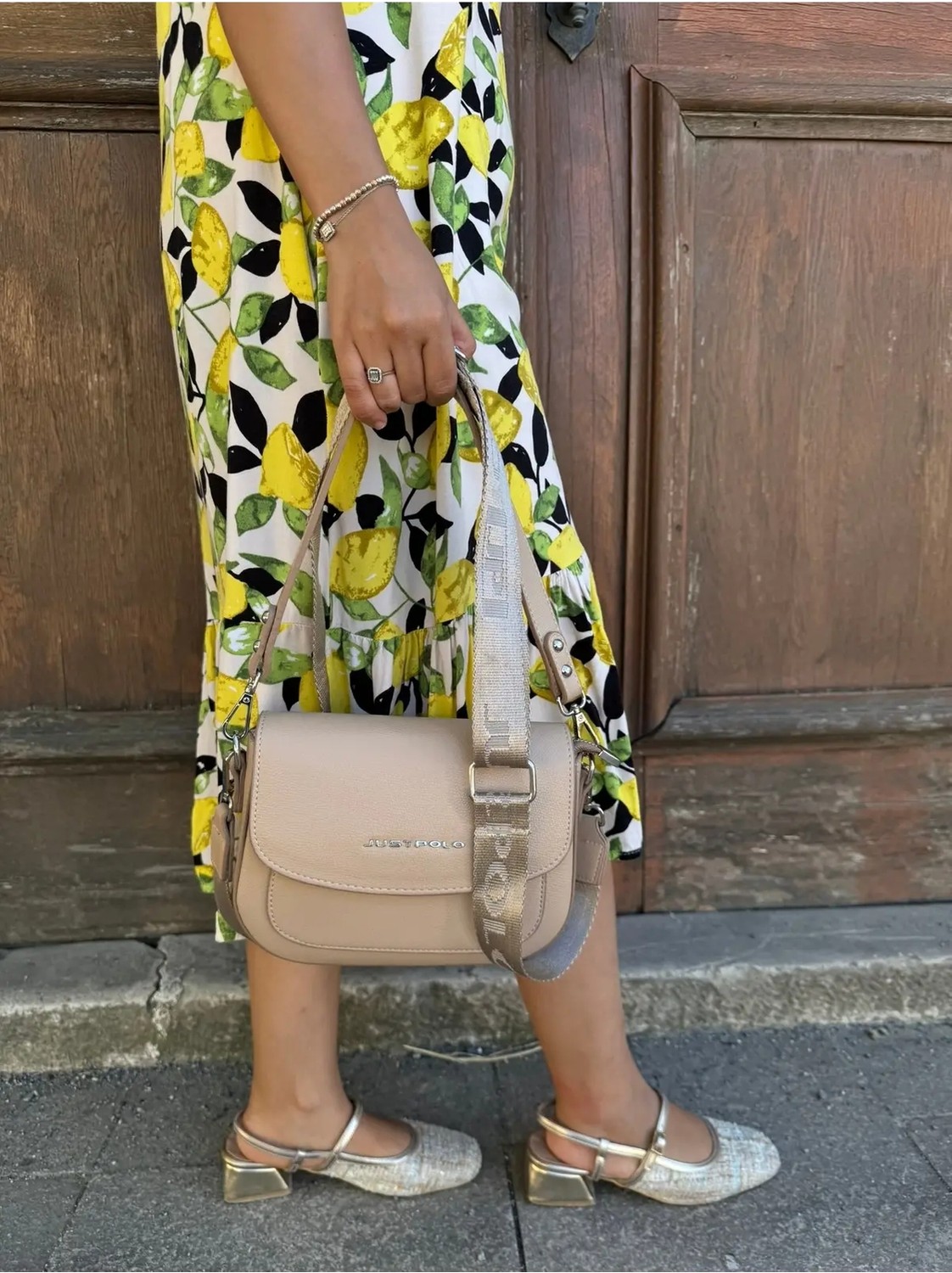 Just Polo Kadın Orta Boy Ayarlanabilir Çapraz Askılı Günlük Kullanıma Uygun El & Omuz Çantası Shoulder Bag görsel 3
