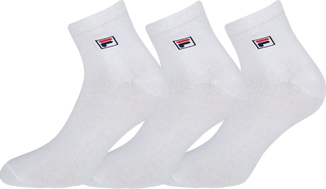 Aesco Fıla Quarter Socks Üniseks Yetişkin Çorap, Beyaz, 35-38