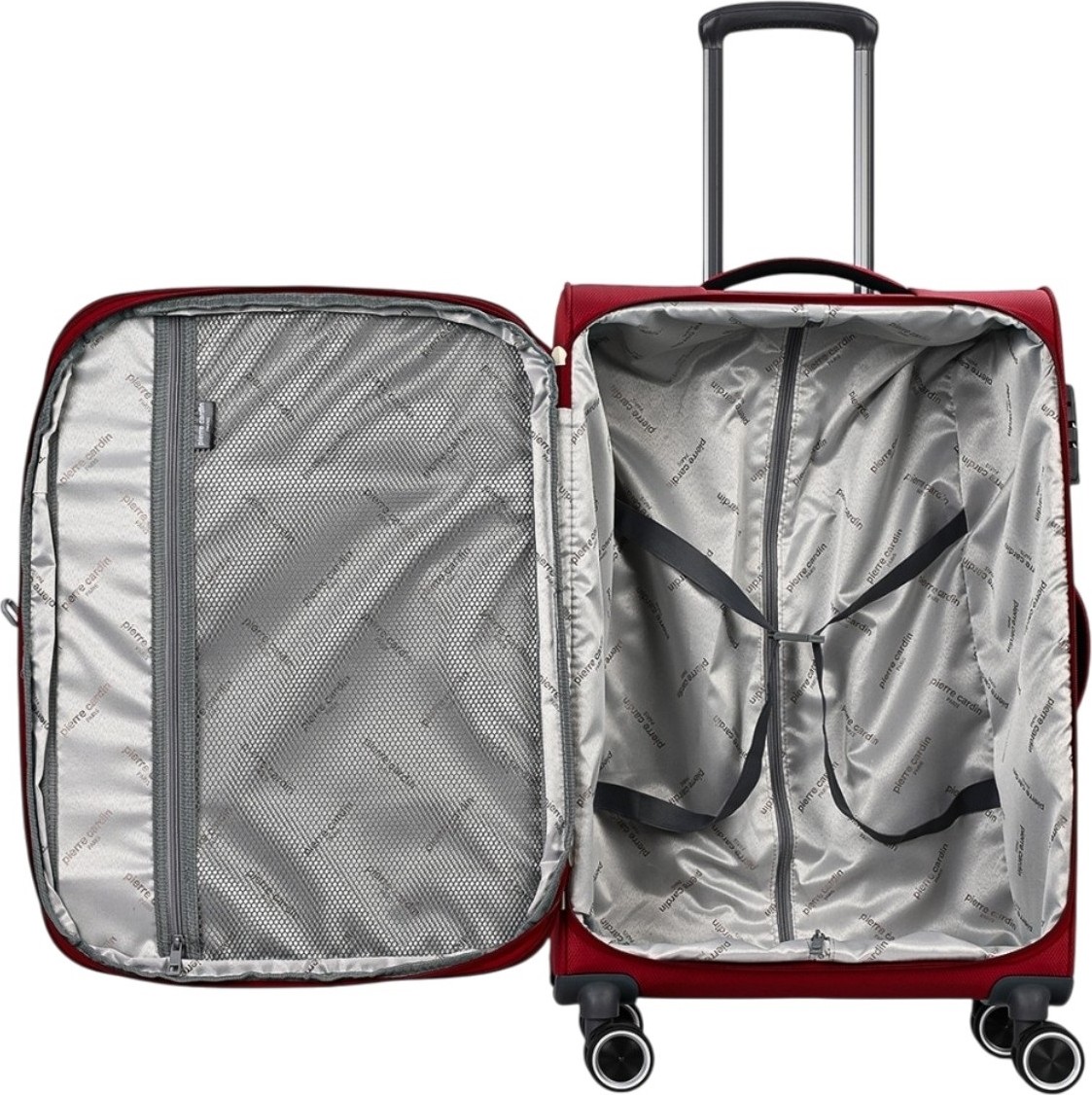 Pierre Cardin Trolley 70 cm Bordo Unisex Valiz görsel 4