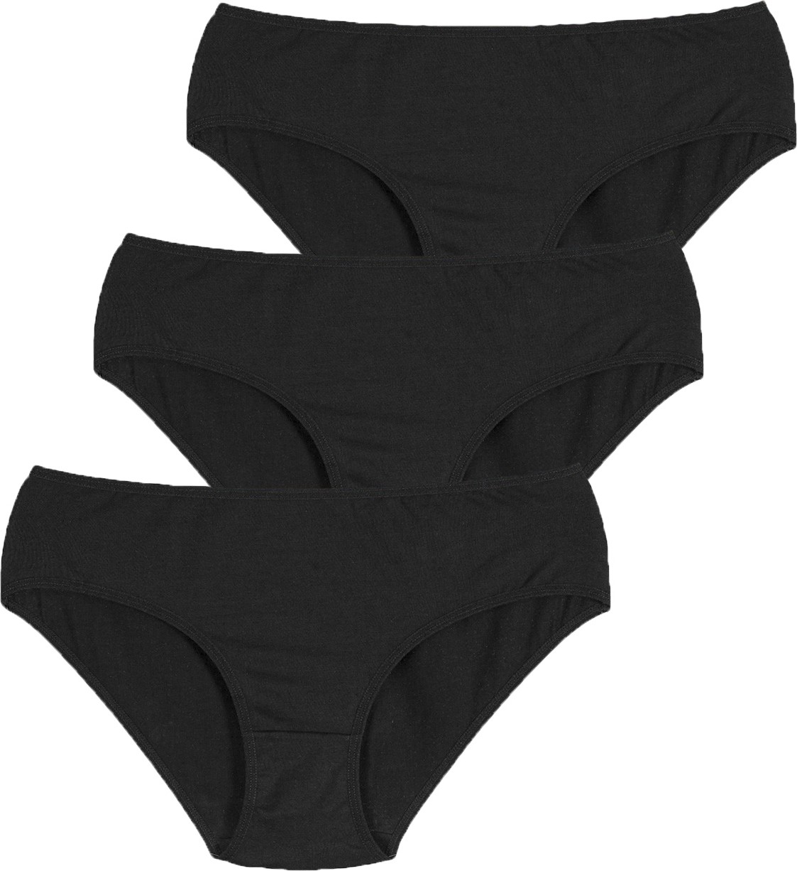 Penti Cover 3lü Pamuklu Siyah Slip Külot görsel 3