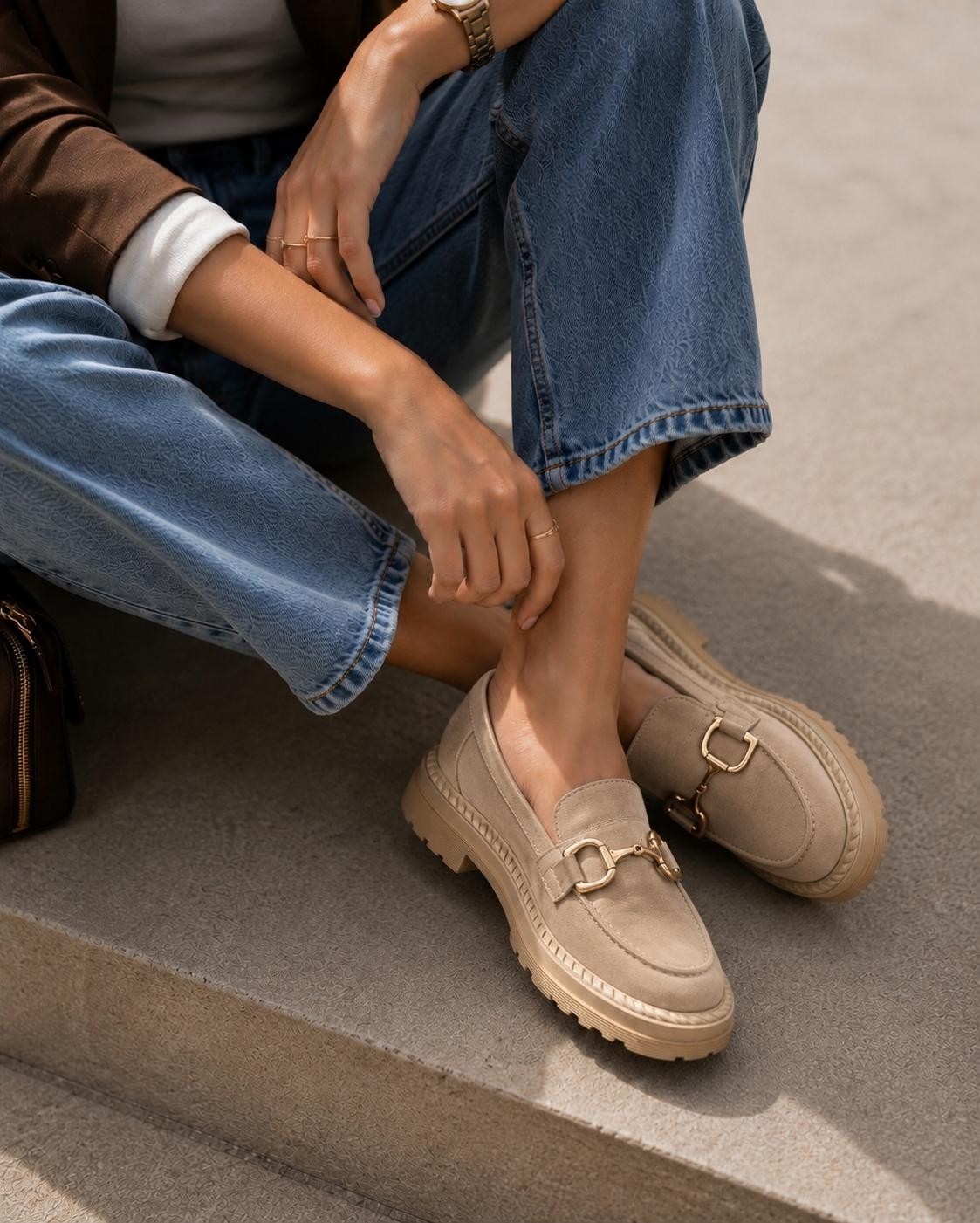 Butik Noble Shoes Hakiki Deri Kadın Loafer Ayakkabı görsel 8