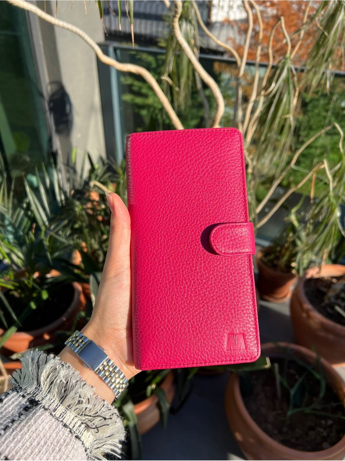 Mft Leather Twist 2323 Hakiki Deri Telefon Bölmeli Unisex Cüzdan görsel 5
