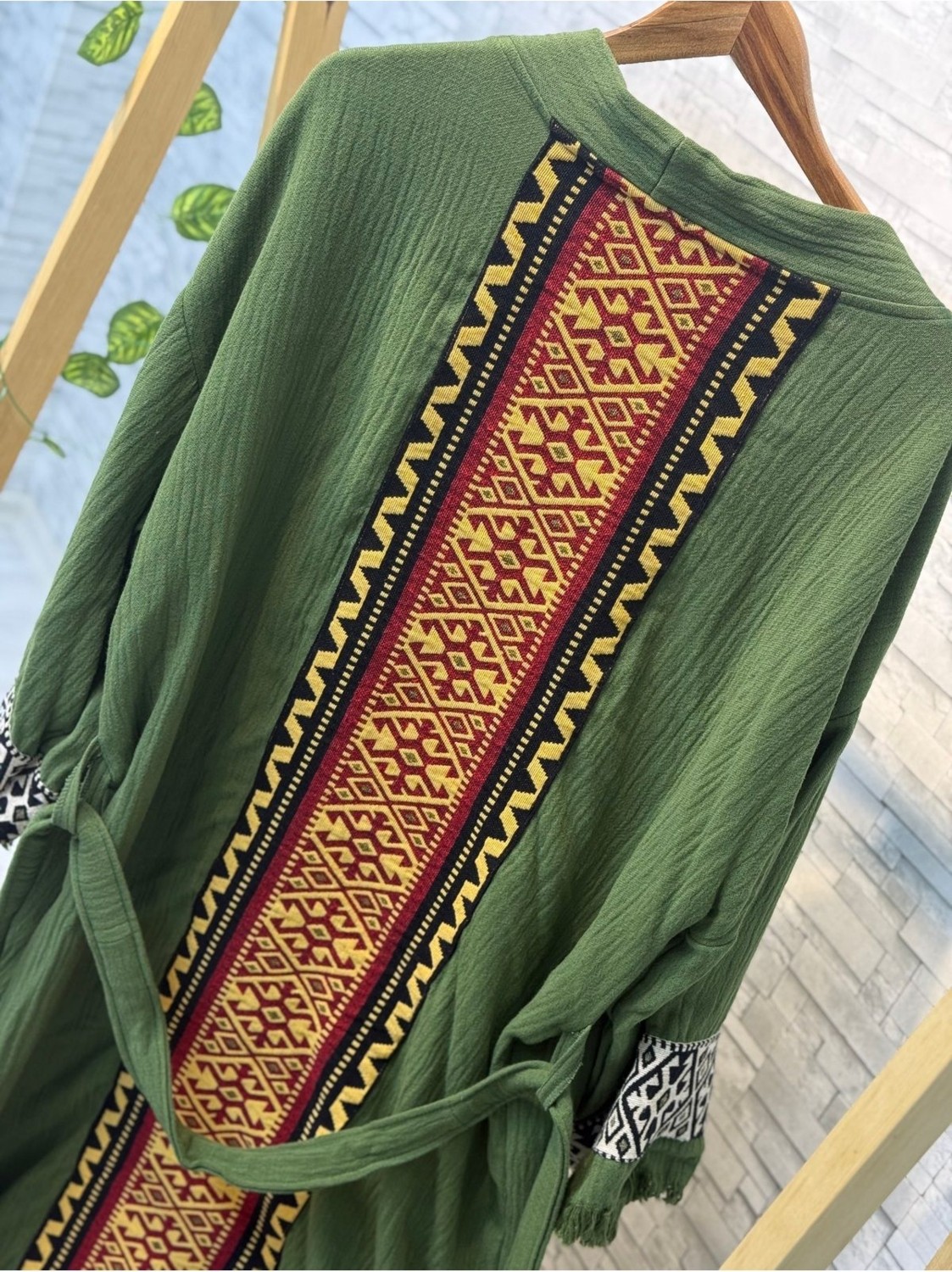 Befera Design Sultan Müslin Kimono %100 Pamuklu Bornoz Kaftan Sabahlık görsel 3